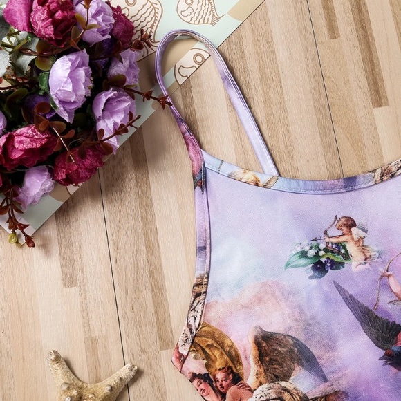 Purple angel sky print crop top 👼🏼☁️ - Picture 5 of 10
